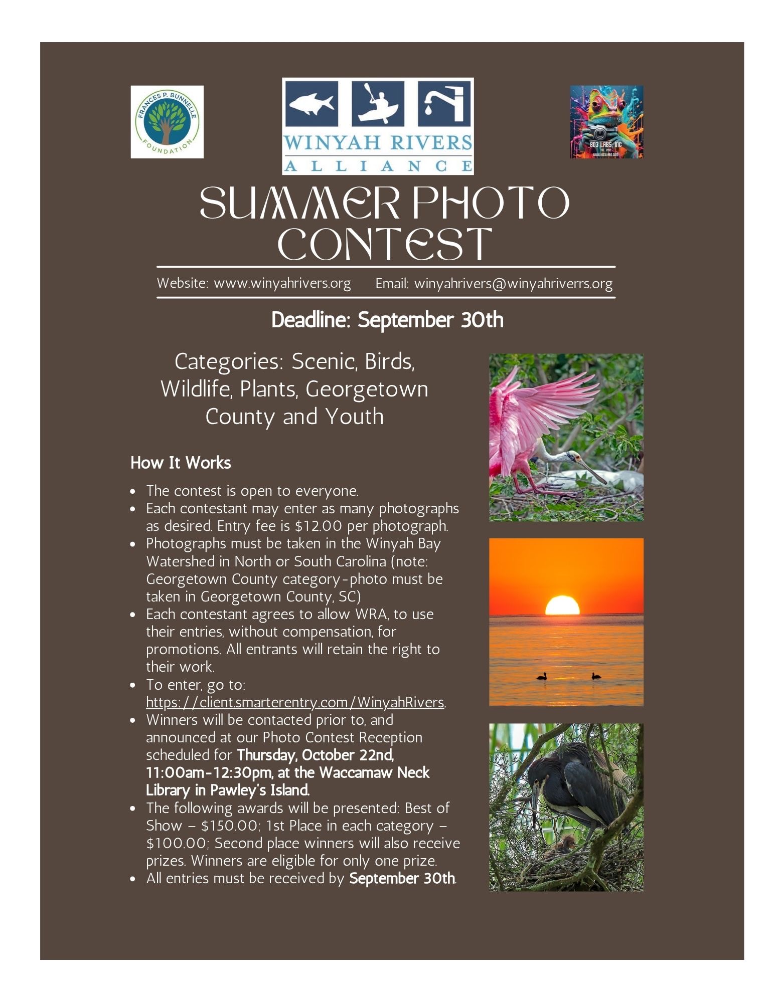 Winyah Rivers Alliance Summer Photo Contest 2026